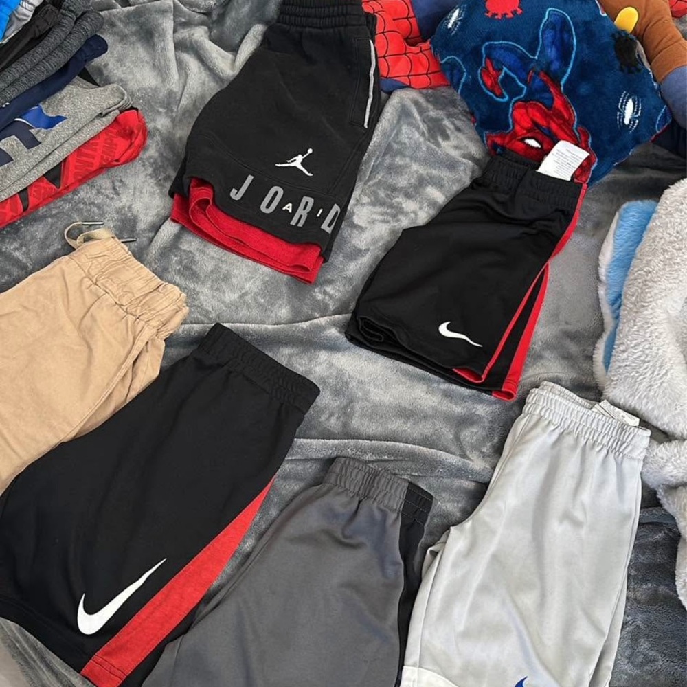 Nike Kids Black and Red Shorts